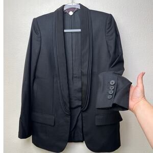 Stella McCartney Black Tuxedo Blazer Women US 8 IT 44 Shawl Lapel